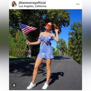 BRAND NEW lost + wander xs blue skirt